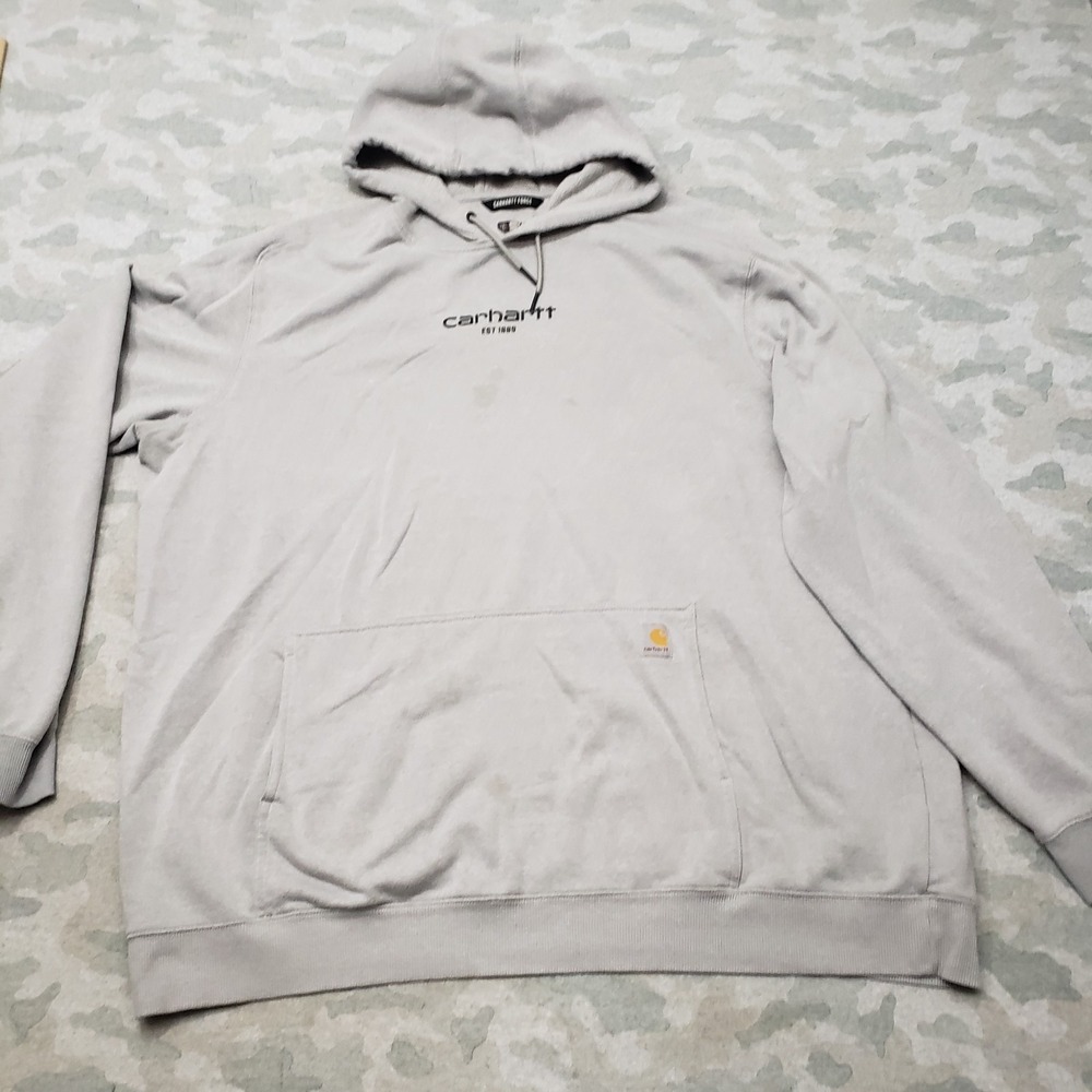 Carhartt Force Sweatshirt Mens 3XLT Gray Relaxed Fit‎ Pullover Hoodie Workwear